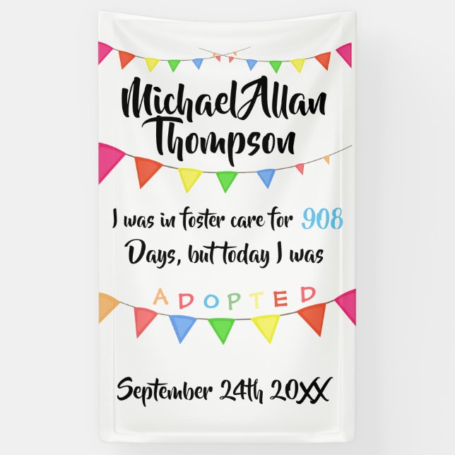 Adoption from Foster Care Sign Custom (Vertical)