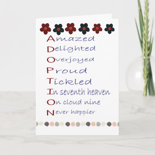 Adoption greeting card (Front)