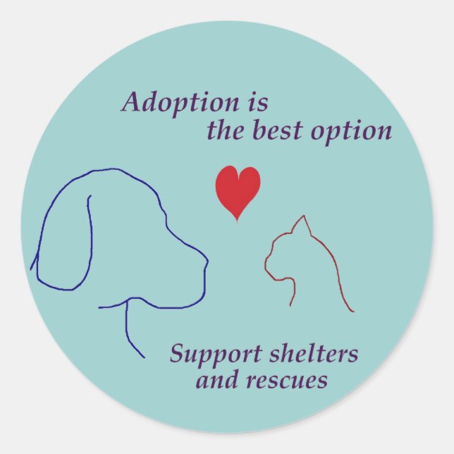 Adoption is the Best Option Classic Round Sticker (Front)