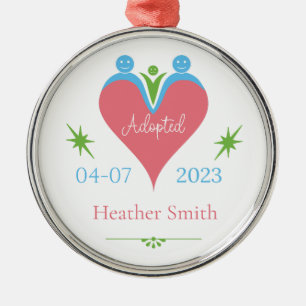 Adoption Ornament Personalised as First Christmas