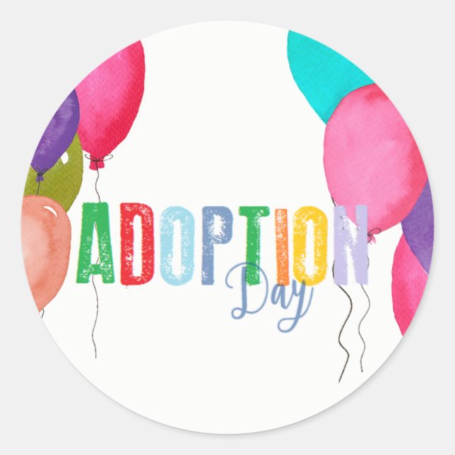 Adoption Party Collection Classic Round Sticker (Front)