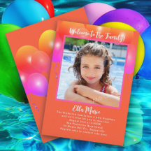Adoption Party Daughter Photo Balloons Invitation