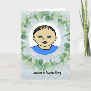 Adoption Party for Baby Boy Card
