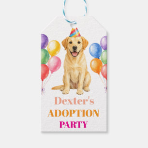 Adoption Party Gotcha day Labrador Dog Pet Gift Tags
