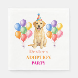 Adoption Party Gotcha day Labrador Dog Pet Napkin