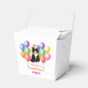 Adoption Party Gotcha day Tuxedo Cat Pet Favour Box