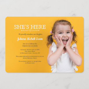 Adoption Party Photo Invitation