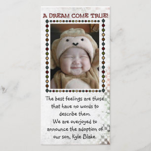 adoption photo card