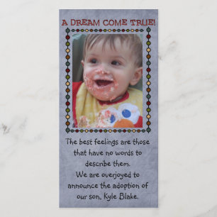 adoption photo card