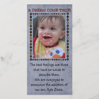 adoption photo card