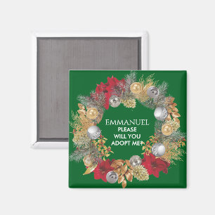 Adoption PLEASE ADOPT ME Bonus Dad Christmas Magnet