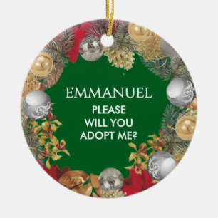 Adoption Proposal PLEASE ADOPT ME Bonus Dad Ceramic Tree Decoration