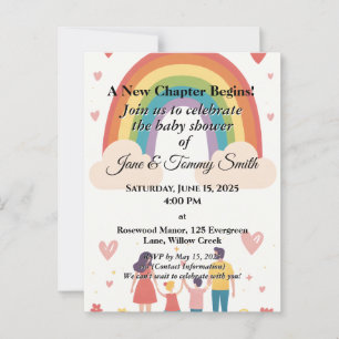 Adoption Rainbow Baby Shower Postcard