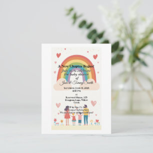 Adoption Rainbow Baby Shower RSVP Card