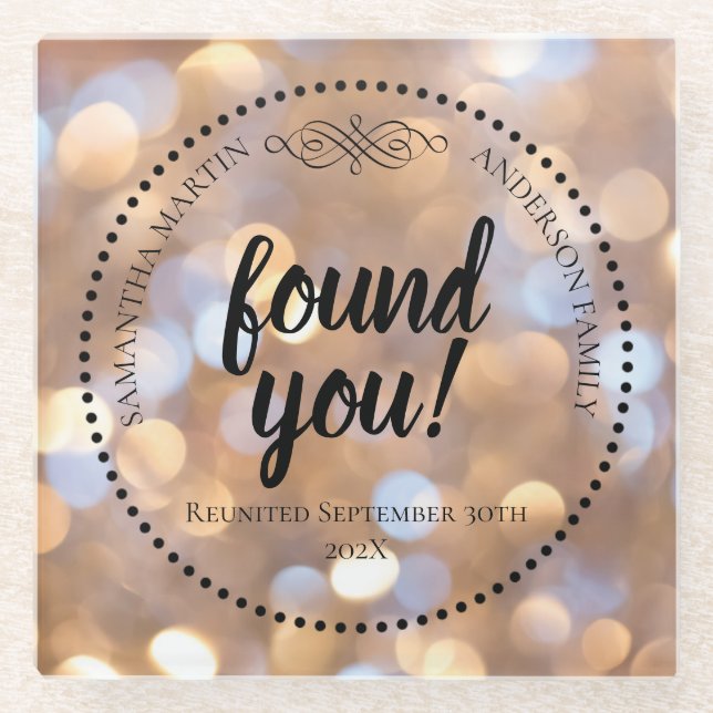 Adoption Reunion Glass Coaster (Front)