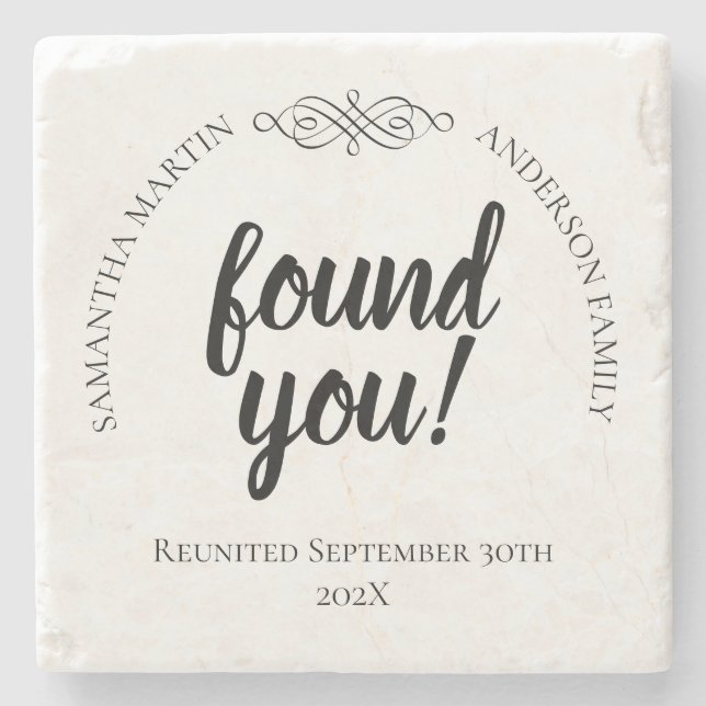 Adoption Reunion Stone Coaster (Front)