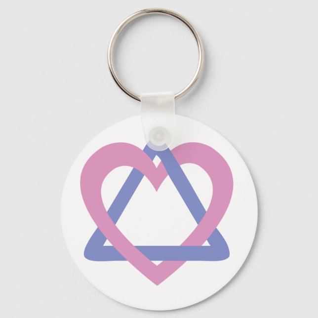 Adoption Triangle pink blue Key Ring (Front)