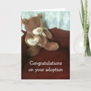ADOPTION WISHES WITH TEDDYBEAR CARD