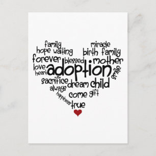 Adoption-words Postcard
