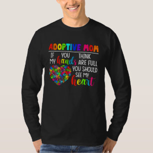 Adoptive Mom Heart Adoption Mother s Day Parents T-Shirt