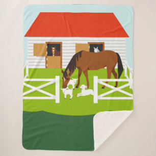 Adoptive mother sherpa blanket