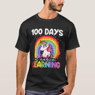 Adorable 100 Days Of Magical Learning School Unico T-Shirt