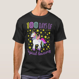 Adorable 100 Days Of Magical Learning School Unico T-Shirt