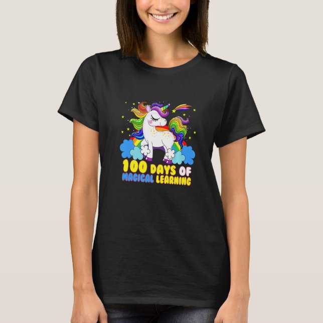 Adorable 100 Days of Magical Learning School Unico T-Shirt (Front)