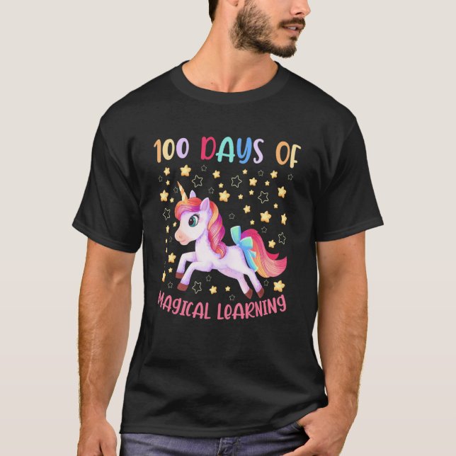 Adorable 100 Days of Magical Learning School Unico T-Shirt (Front)