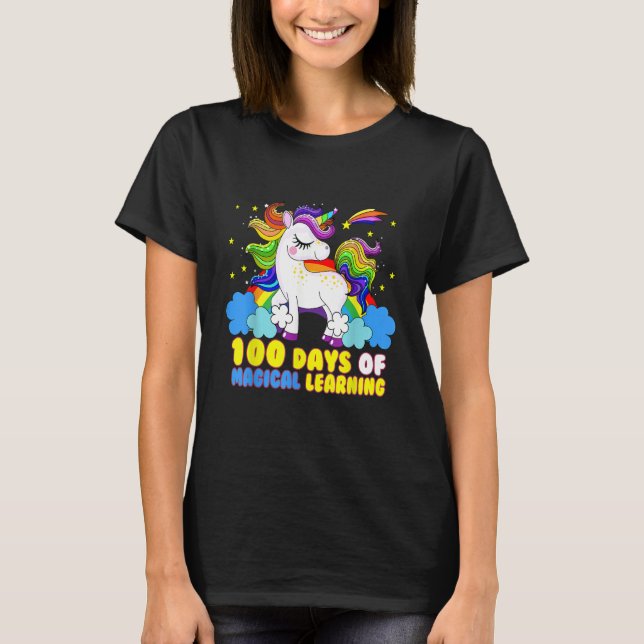 Adorable 100 Days of Magical Learning School Unico T-Shirt (Front)