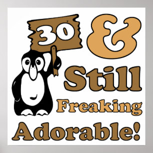 Adorable 30th Birthday Poster