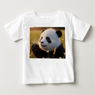 Adorable 3D Baby Panda Sneezing Portrait T-Shirt