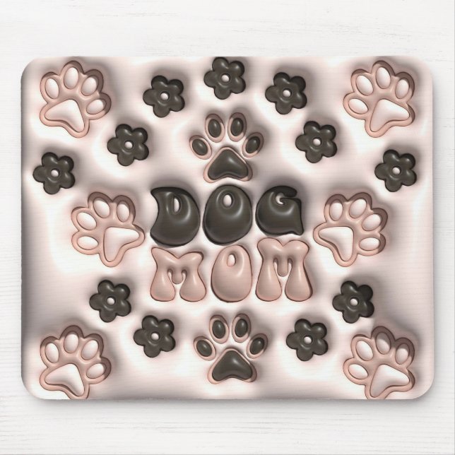 Adorable 3D Dog Mum Mouse Mat (Front)