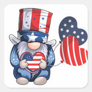 Adorable 4th of July Gnome stickers