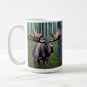 Adorable Abstract Little Moose Coffee Mug