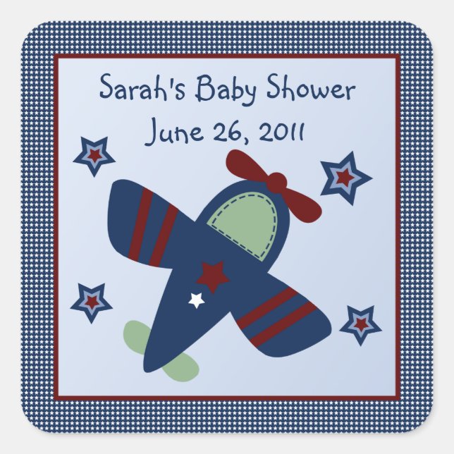 Adorable Aeroplane/Aviator Stickers/Envelope Seals (Front)