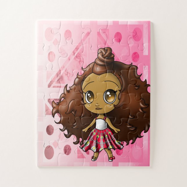 Adorable African American Girl Jigsaw Puzzle (Vertical)