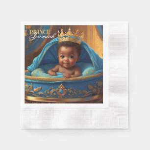 Adorable African Prince Royal Baby Shower/Birthday Napkin