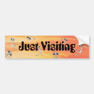 Adorable Aliens are Just Visiting Bumper Sticker