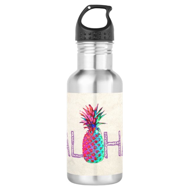 Adorable Aloha Hawaiian Pineapple 532 Ml Water Bottle (Front)