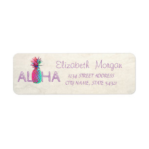 Adorable Aloha Hawaiian Pineapple-Address Label