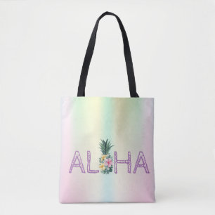 Adorable Aloha Hawaiian Pineapple Flowers Colourfu Tote Bag