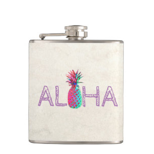 Adorable Aloha Hawaiian Pineapple Hip Flask