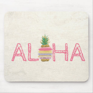 Adorable Aloha Hawaiian Striped Pineapple Mouse Mat