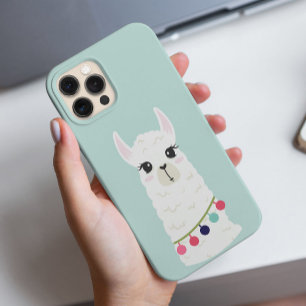 Adorable Alpaca Face iPhone 15 Mini Case