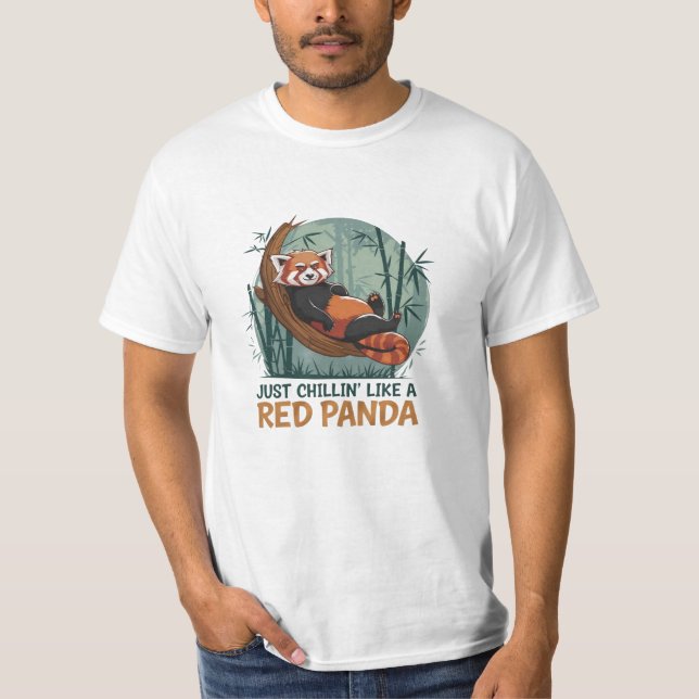 Adorable and Bold Red Panda Designs T-Shirt (Front)