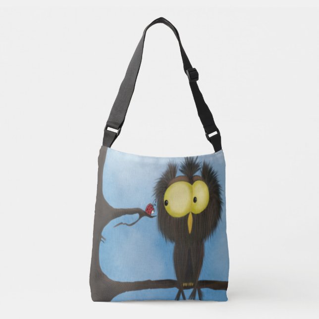 Adorable And Colourful Owl Oliver Crossbody Bag (Front)