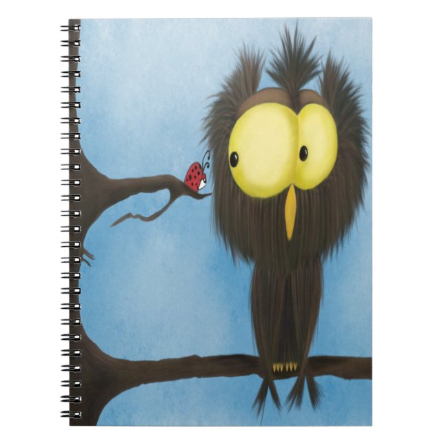 Adorable And Colourful Owl Oliver Notebook (Front)