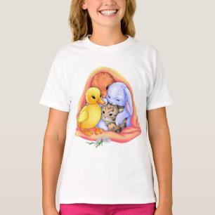 Adorable and Cute Animals Design for Cartoon Lover T-Shirt