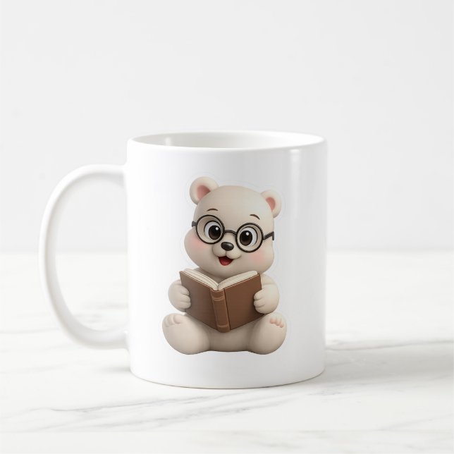 Adorable and Cute Teddy Bear Design Coffee Mug (Left)